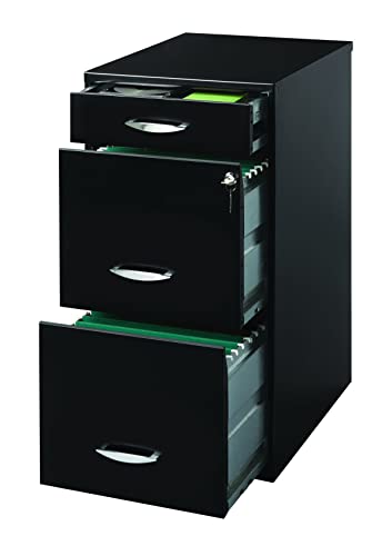 AVSAN Home Office Cabinet 18" D 3-Drawer Organizer Vertical File Cabinet for SOHO, Black