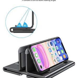 OMOTON Upgraded Laptop Vertical Stand, 3-in-1 Laptop Holder Dock with Sturdy Silicone Pads for Ultra Protection, Suitable for iPhone/iPad/MackBook Pro/Surface/Samsung/Android Tablets, Black