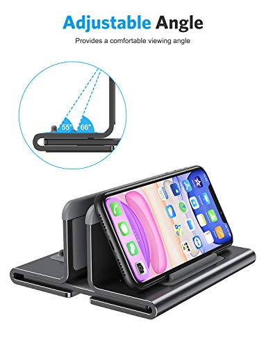 OMOTON Upgraded Laptop Vertical Stand, 3-in-1 Laptop Holder Dock with Sturdy Silicone Pads for Ultra Protection, Suitable for iPhone/iPad/MackBook Pro/Surface/Samsung/Android Tablets, Black