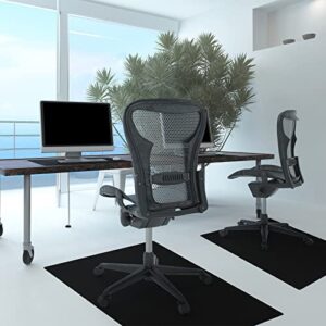 2 Pack Office Chair Mat for Hardwood Floor 30'' x 48'' Desk Chair Mat for Rolling Chairs Carpet Tile Non Slip Noiseless Large Floor Protector Easy Clean and Flat Without Curling