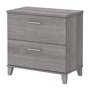 bush furniture somerset 2 drawer lateral file cabinet in platinum gray