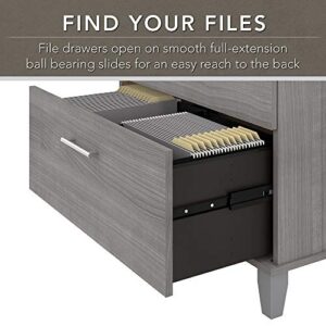 Bush Furniture Somerset 2 Drawer Lateral File Cabinet in Platinum Gray