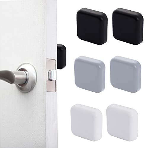 Door Stoppers Wall Protector,6pcs Silicone Doorknob Guard Wall Protector Self-Adhesive Door Handle Bumpers Protector for Home Office Walls