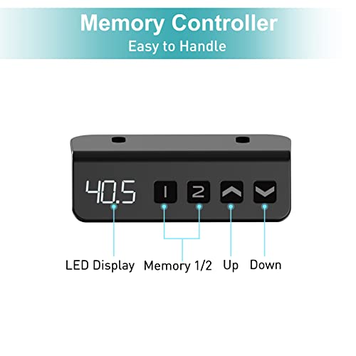 WOKA 40 x 24 Inches Electric Standing Desk,Adjustable Height Stand up Desk with Memory Controller, Sit Stand Desk for Home Office, Adjustable Motorized Desks with Splice Board, Black