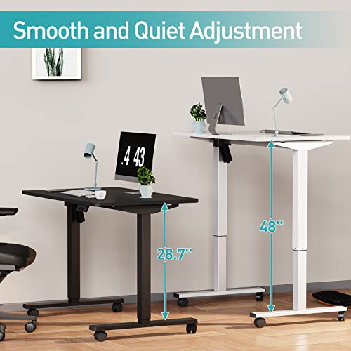 WOKA 40 x 24 Inches Electric Standing Desk,Adjustable Height Stand up Desk with Memory Controller, Sit Stand Desk for Home Office, Adjustable Motorized Desks with Splice Board, Black