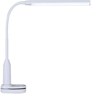 psiven led desk lamp, clamp on desk light, eye-caring gooseneck clip on light, 3 color modes, stepless dimming – highly adjustable clamp task lamp/table lamp for reading, sewing, drafting, office