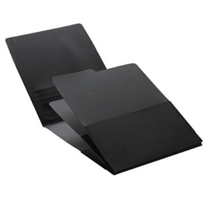 smead organized up poly stackit organizers, letter size, black, 2 per pack (87005)