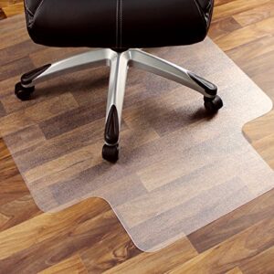 marvelux heavy duty polycarbonate office chair mat for hardwood floors 36″ x 48″ | transparent hard floor protector with lip | shipped flat | multiple sizes