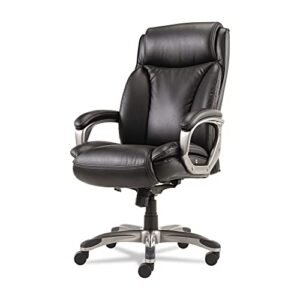alera alevn4119 alera veon series executive highback leather chair, coil spring cushioning,black