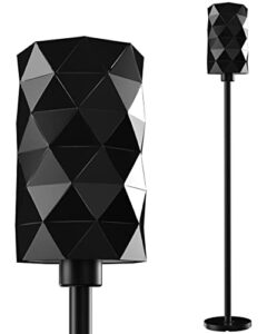 yomony phoebe floor lamp – planet series – geometric shade black standing lamp