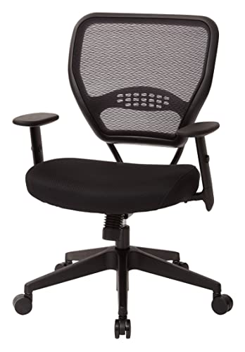 SPACE Air Grid Mid-Back Swivel Chair, Black, 20-1/2 x 19-1/2 x 42h