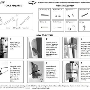 Haalt Pro NO Damage, Invisible Hinge Door Stop w/o Spade bit (2 Stops Included)