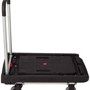 Magna Cart Flatform FFXL 500 lb Capacity Four Wheel Folding Platform Truck, Black and Aluminum