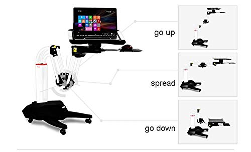 Kesrer01 Full Motion Long Arm Multifunctional Moving Laptop Desk Sofa Bedside Notebook Stand Lazy Lift Rotating Computer Table