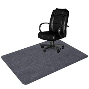 cotooh Chair Mat for Hard Floor, 55' x 35' Large Office Chair Mat for Hardwood Floor & Tile Floor, Computer Gaming Rolling Chair Mat Rectangular Floor Protector and Low-Pile Desk Rug, Grey