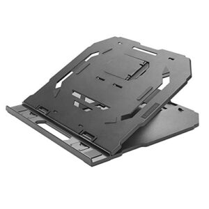 lenovo 2-in-1 laptop stand, ergonomic, 10 adjustable tilt angles, ventilated, non-slip, portable, gxf0x02619, black