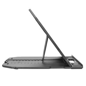 Lenovo 2-in-1 Laptop Stand, Ergonomic, 10 Adjustable Tilt Angles, Ventilated, Non-Slip, Portable, GXF0X02619, Black