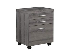 monarch specialties 3 drawer file cabinet – filing cabinet (dark taupe)