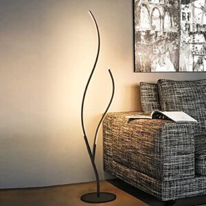 o’neeldy led corner floor lamps, black branch standing lights with foot switches for living room, bedroom, reading room (57 inch tall)
