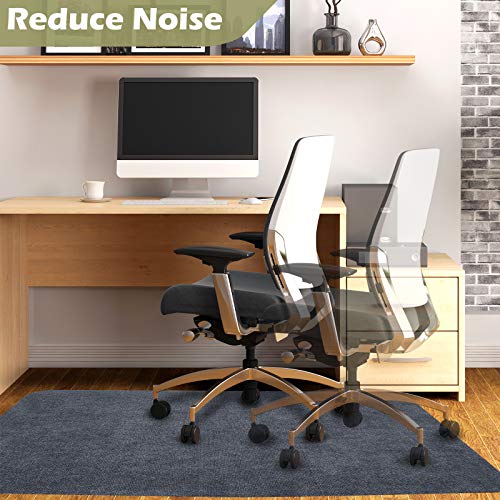 Office Chair Mat, LORDZMIX Office Chair Mat for Hardwood & Tile Floor, 55"x35" Computer Gaming Chair Mat, Anti-Slip Desk Chair Mat for Rolling Chair (Dark Gray)