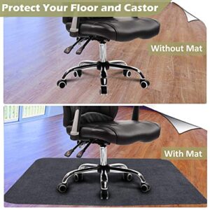 Office Chair Mat, LORDZMIX Office Chair Mat for Hardwood & Tile Floor, 55"x35" Computer Gaming Chair Mat, Anti-Slip Desk Chair Mat for Rolling Chair (Dark Gray)