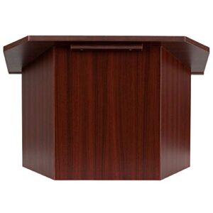 Flash Furniture Foldable Tabletop Lectern in Mahogany Brown