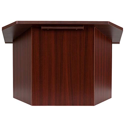 Flash Furniture Foldable Tabletop Lectern in Mahogany Brown