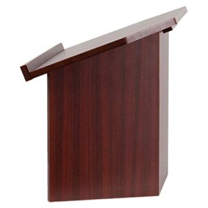 Flash Furniture Foldable Tabletop Lectern in Mahogany Brown