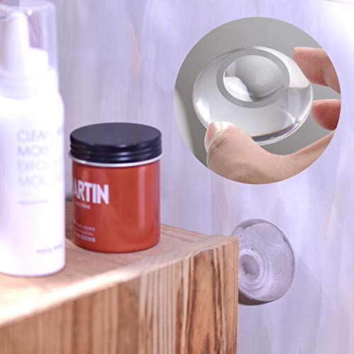 9 Pcs Door Bumper Wall Protector , Self Adhesive Clear Door Stoper Knob Pads, Soft Reusable Rubber Wall Protectors Shield for Preventing Damage to Cabinet, Handle, Bed