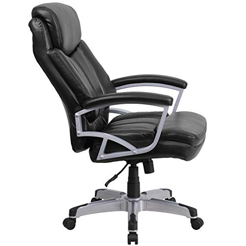 Flash Furniture HERCULES Series Big & Tall 500 lb. Rated Black LeatherSoft Executive Swivel Ergonomic Office Chair with Arms