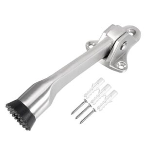 uxcell 304 stainless steel brushed easy-step kickdown door stop holder buffer w screws