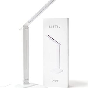 LITTIL Bright | LED Desk Lamp with Touch Control, Cordless Dimmable Table Lamp, Eye-Caring LED Light Lamp for The Bedroom or Office