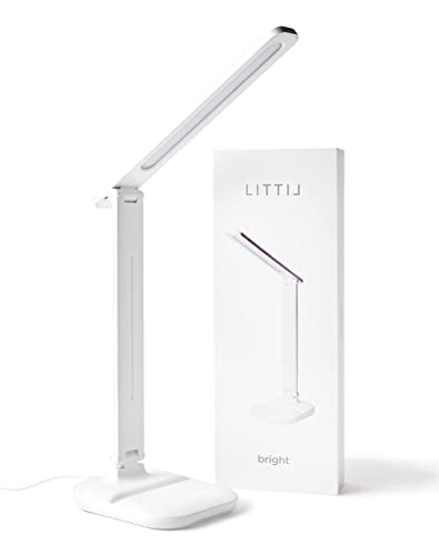 LITTIL Bright | LED Desk Lamp with Touch Control, Cordless Dimmable Table Lamp, Eye-Caring LED Light Lamp for The Bedroom or Office