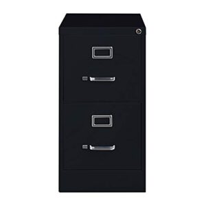 25″ deep commercial 2 drawer letter size high side vertical file cabinet color: black