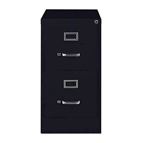 25" Deep Commercial 2 Drawer Letter Size High Side Vertical File Cabinet Color: Black