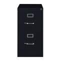 25" Deep Commercial 2 Drawer Letter Size High Side Vertical File Cabinet Color: Black