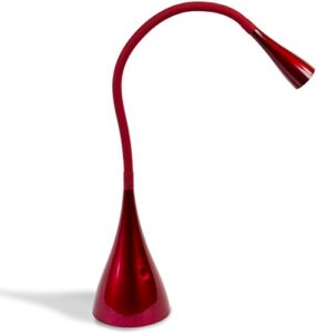 newhouse lighting nhgs-led-rd gooseneck led desk lamp, usb charging, touch dimming, 4.5″ x 26″ x 4.5″, red