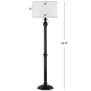 SAFAVIEH Lighting Collection Jessie Rustic Farmhouse Pull Chain Oil-Rubbed Bronze 59-inch Living Room Bedroom Home Office Standing Floor Lamp (LED Bulb Included)