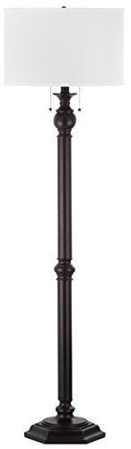 SAFAVIEH Lighting Collection Jessie Rustic Farmhouse Pull Chain Oil-Rubbed Bronze 59-inch Living Room Bedroom Home Office Standing Floor Lamp (LED Bulb Included)