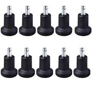 10pcs chair glides to replace casters, 6cm height office chairs stationery office replacement chair without wheels and high bell glides
