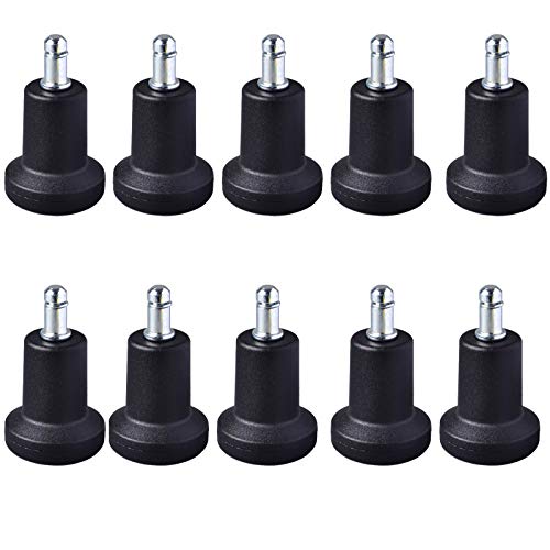 10pcs Chair Glides to Replace Casters, 6cm Height Office Chairs Stationery Office Replacement Chair Without Wheels and High Bell Glides