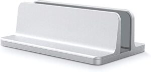 vertical laptop stand, adjustable laptop holder desktop stand (small, sliver)