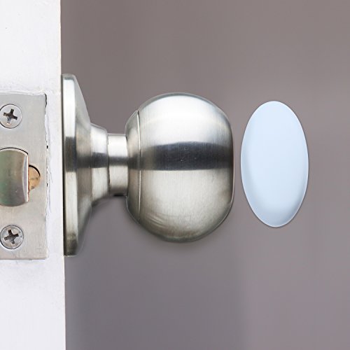 Outus 20 Pieces Door knob Wall Protectors Wall Guards Stoppers Door Handle Bumper Self Adhesive Round Rubber Stop, White