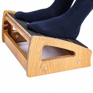 dt adjustable under desk footrest – ergonomic foot rest for under desk at work foot stool under desk with 4 height position & 20 degree tilt angle adjustment for home, office