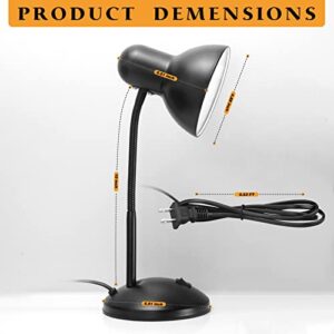 Beser·Win LED Desk Lamp, Adjustable Goose Neck Desk Lamp with 3 Color Brightness, Eye-Caring Reading Lamp, Study Desk Lamps for Home Office Study Table Bedroom, (LED Bulb Included)