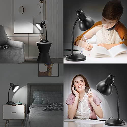 Beser·Win LED Desk Lamp, Adjustable Goose Neck Desk Lamp with 3 Color Brightness, Eye-Caring Reading Lamp, Study Desk Lamps for Home Office Study Table Bedroom, (LED Bulb Included)