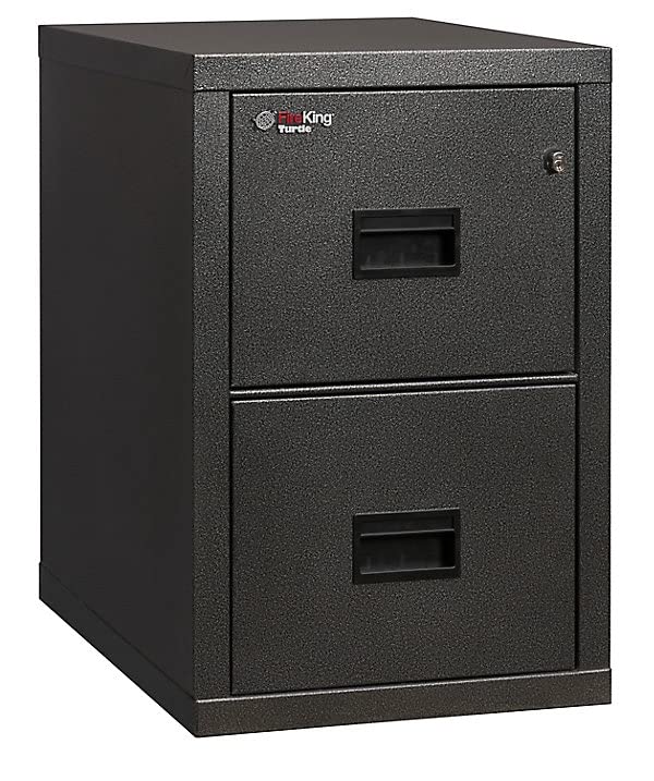 Fire Resistant File Cabinet - 2 Drawer Let/Leg. 22" Depth Black