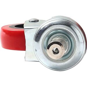 Heavy-Duty 2.5" Swivel Caster Wheels for Creeper, Cart, Stool - Post Mount