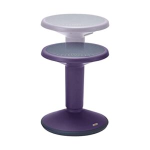 ECR4Kids SitWell Wobble Stool, Adjustable Height, Active Seating, Eggplant