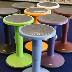 ECR4Kids SitWell Wobble Stool, Adjustable Height, Active Seating, Eggplant